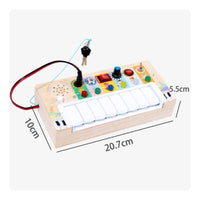 Piano Busy Board LED Lights Music Busy Board Portable for Home, Toddlers