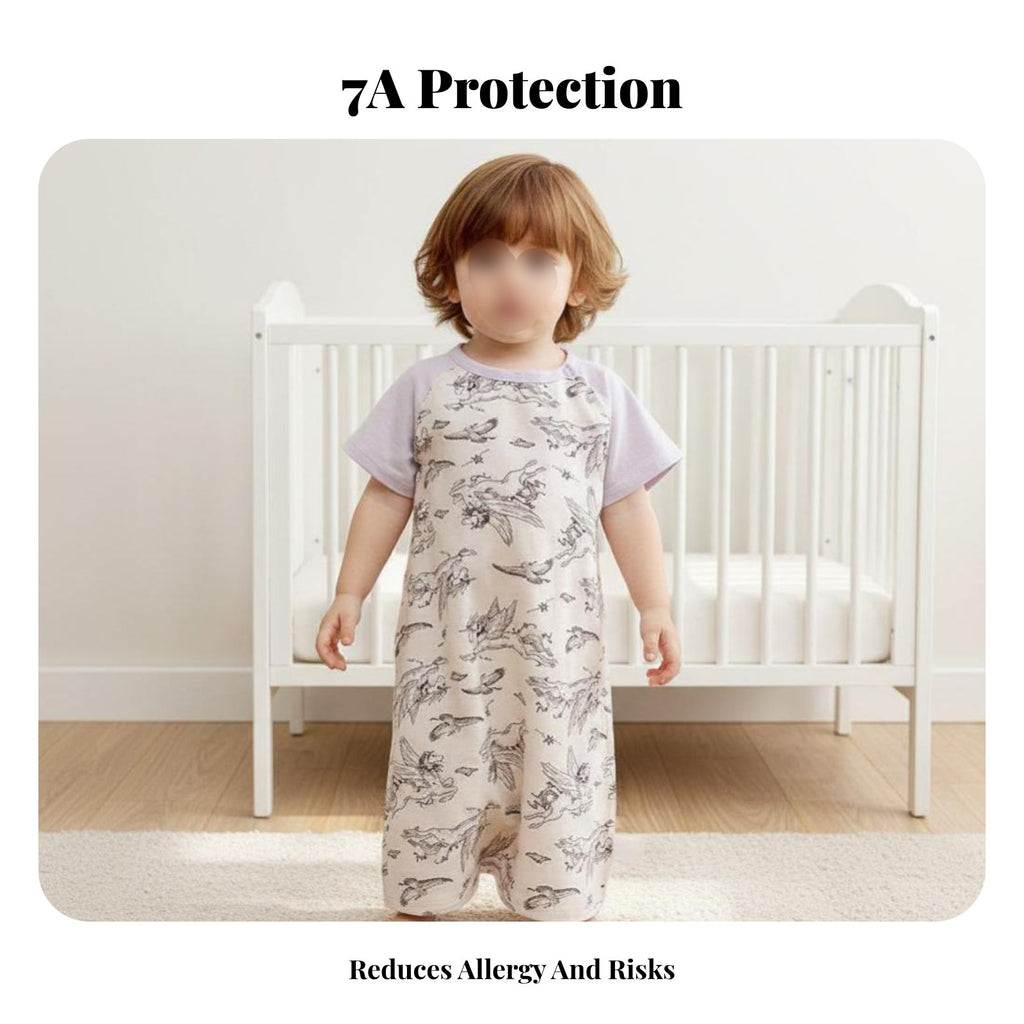 Baby Split-Leg Sleeping Bag Soft Short Sleeve Sleep Sack Fun Print for Toddlers