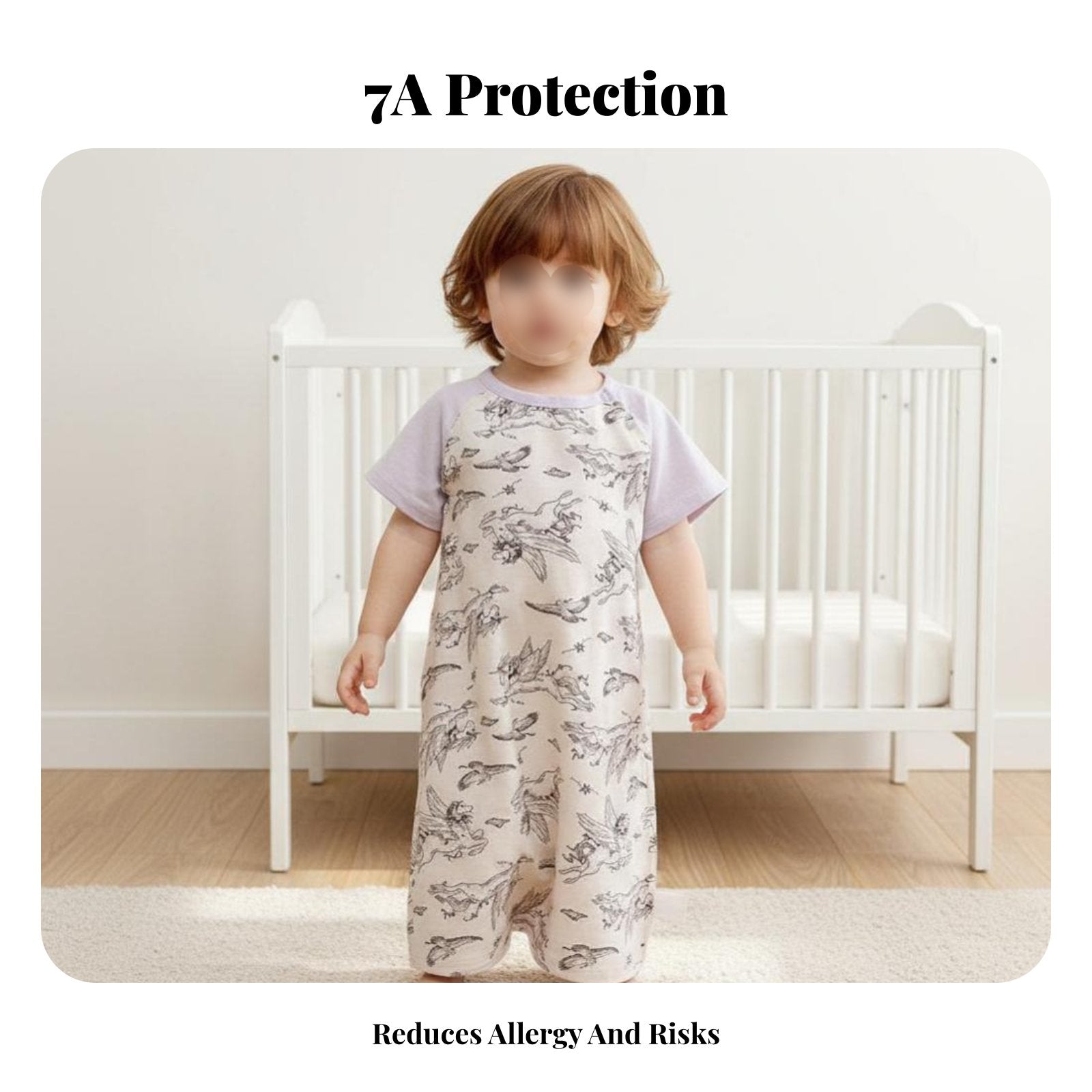 Baby Split-Leg Sleeping Bag Soft Short Sleeve Sleep Sack Fun Print for Toddlers