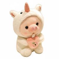 Tea Pig Plushie Cute Design Pig Plushie Cuddly for Bedroom, Girls, Couples
