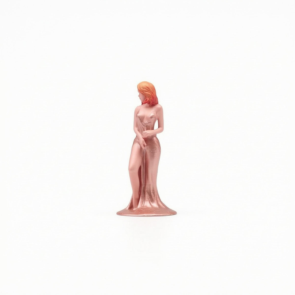 1/64 Female Figurine Shiny Sheen 1/64 Scale Figurine Long Wavy Hair