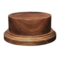 Walnut Display Base Clean Modern Look Round Wood Display Base