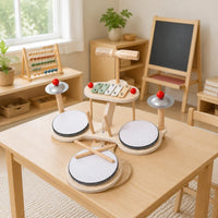 Multifunction Music Toy Educational Kids Drum Set Hand Eye Coordination for Home