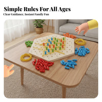 Triangular Cord Lattice Game Educational Wooden Triangle Board Game