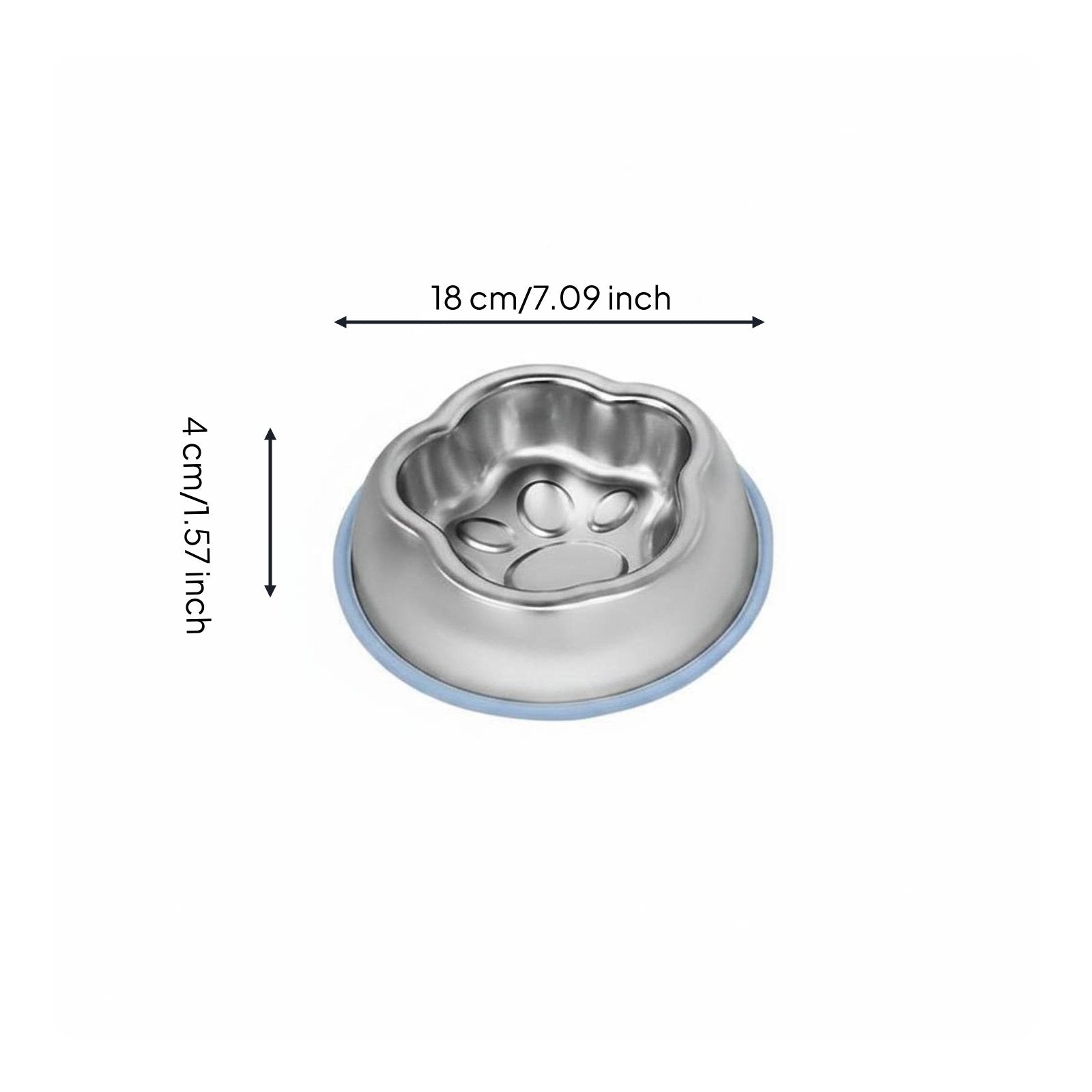 Slow Feeder Pet Bowl Easy to Clean Anti-Choke Dog Bowl Rounded Edges Stainless Steel for Dogs, Kittens