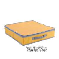 Textile Sandbox Rectangular Foldable Sandbox Yellow and Gray for Children