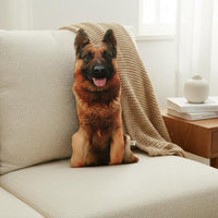 Realistic Dog Soft Toy Zippered Cover Novelty Animal Pillow Washable House Decoration for Bedroom