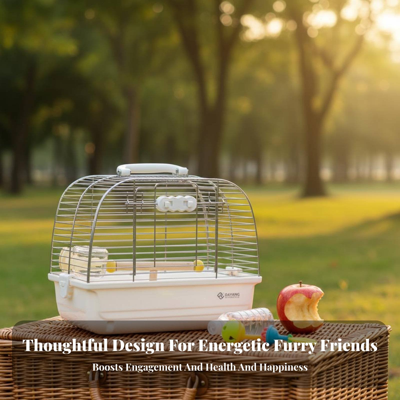 Parrot Outing Enclosure Sturdy Portable Bird Travel Enclosure Deep Base Tray