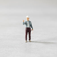 Construction Worker Figurine Bookshelf Decor Resin Scene Figures for Display