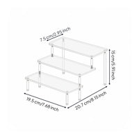 Clear Stepped Shelf Thickened Step Display Rack Long-Lasting for Desktop