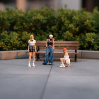 3 Pieces 1/64 Scale Figure Set Collectible Painted Figure Triumvirate Display