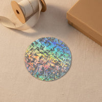 Holographic Badge Film Multiple Patterns Available Round Sparkle Overlay