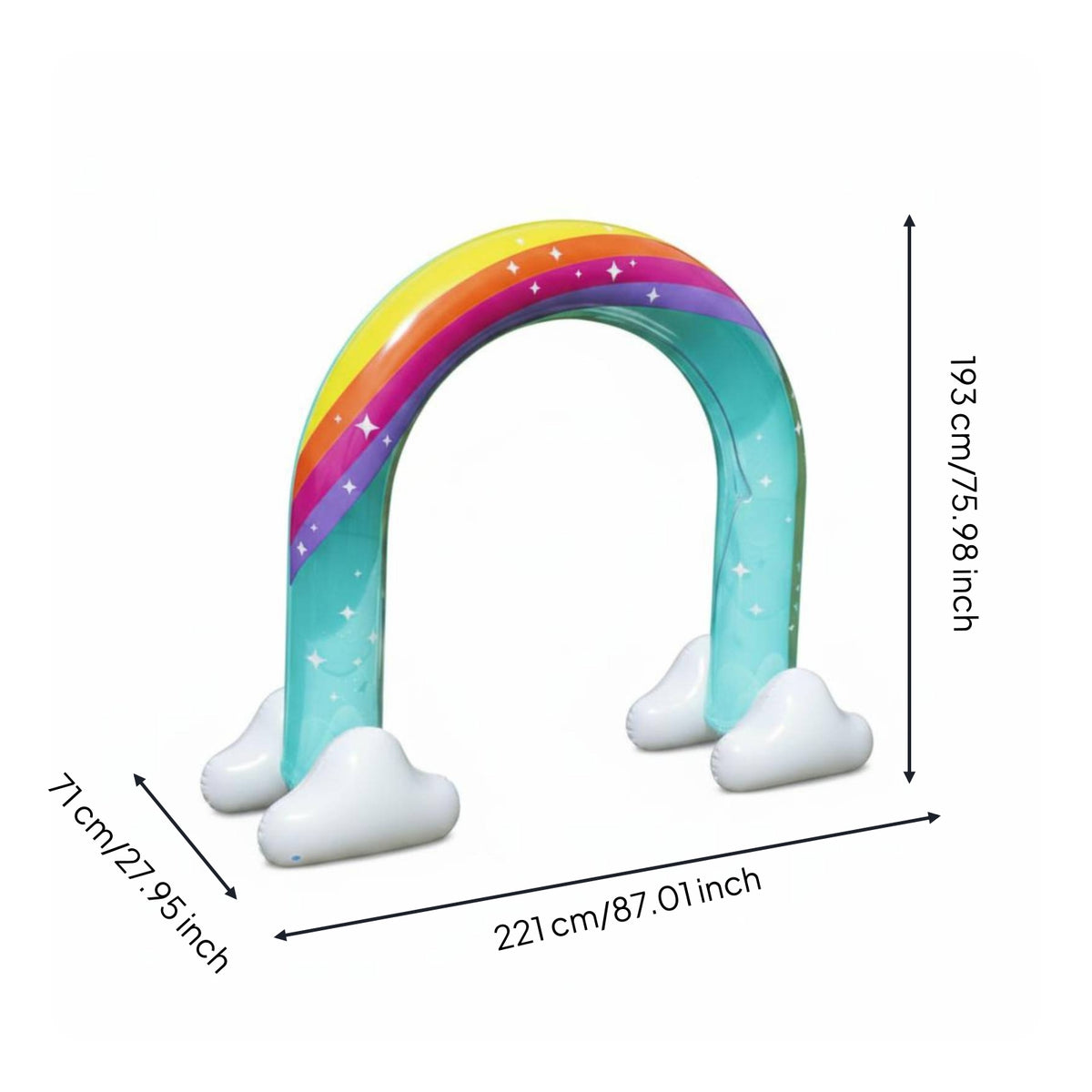 Rainbow Sprinkler Arch Easy Setup Inflatable Arch Sprinkler Backyard Fun