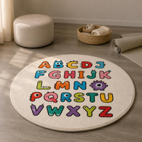 Abc Learning Rug Soft Room Furnishing Stitched Border for Bedroom