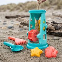 5 Pieces Sand Hourglass Structure Plastic Beach Toy Set Fine Movement Skills