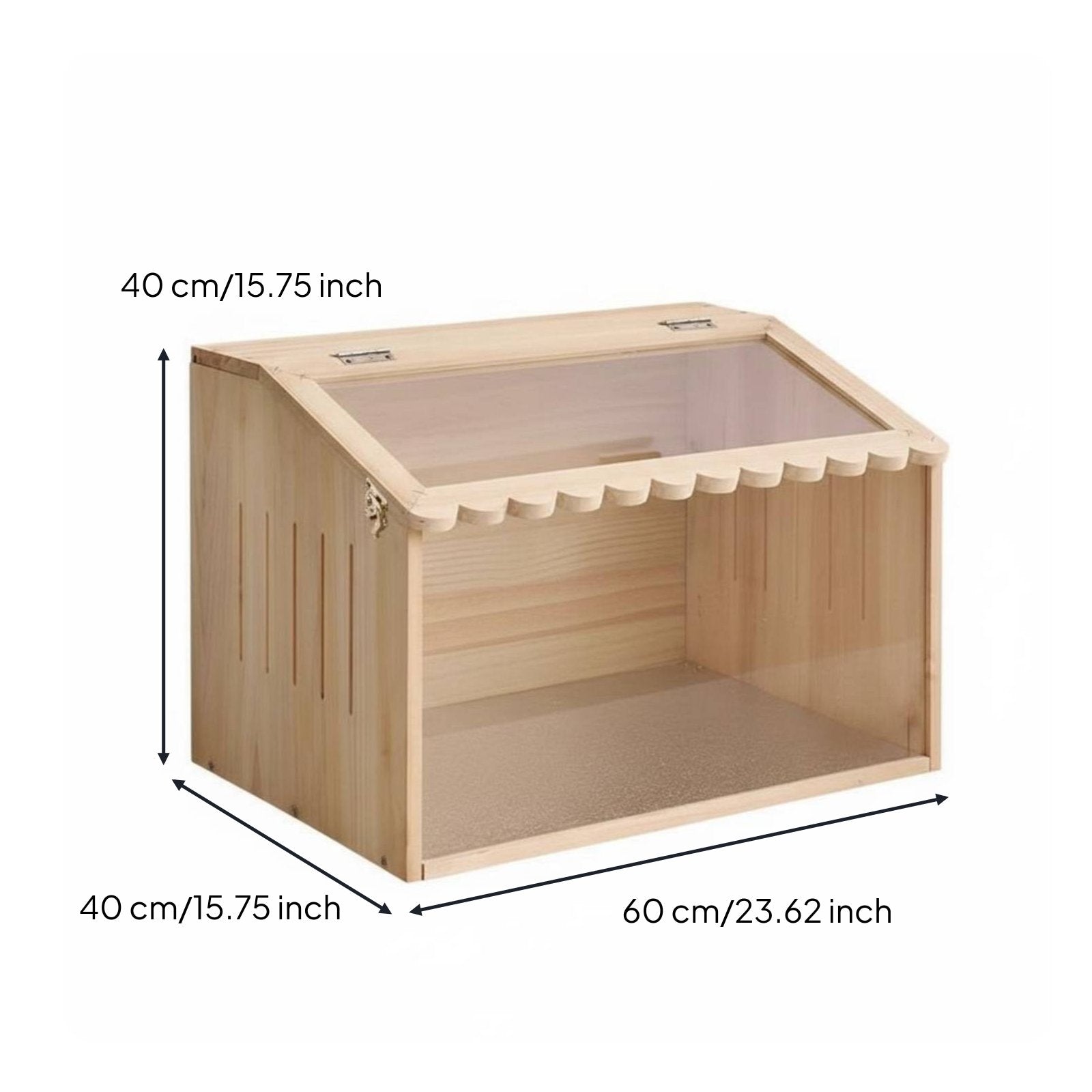 Reptile Habitat Box Good Ventilation Tank Reptile Enclosure Lock Breeding Tank for Desktop, Living Room