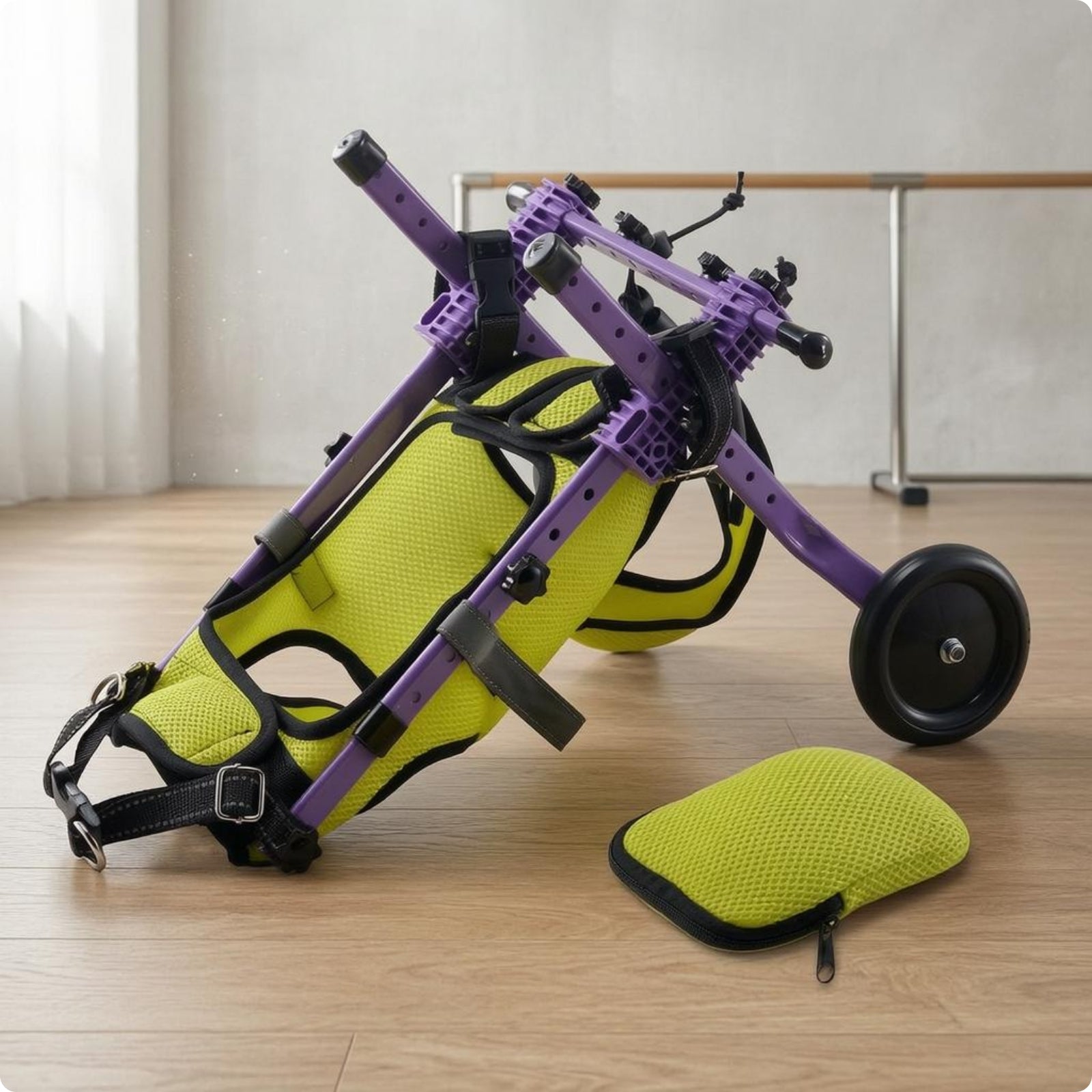 Rear Leg Dog Wheelchair Padded Cushion Hind Leg Support Wheeled Device