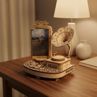 Camera Frame Model Retro Gramophone Model Gift for Young Crafters