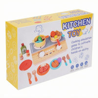 Pretend Kitchen Stove Child-Sized Wooden Cooking Toy Painted Surfaces