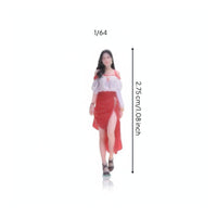 1/64 Scale Female Figure Resin Material 3D Printed Miniature Woman for Hobbyists