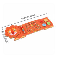 Wood Wall Activity Board Simple to Install Wall-Mounted Educational Board Interactive for Kids, Kindergarten