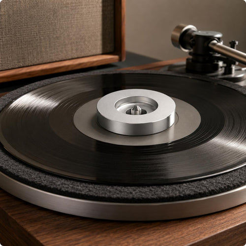 45 RPM Adapter Machined Metal Audio Accessory Round Circle