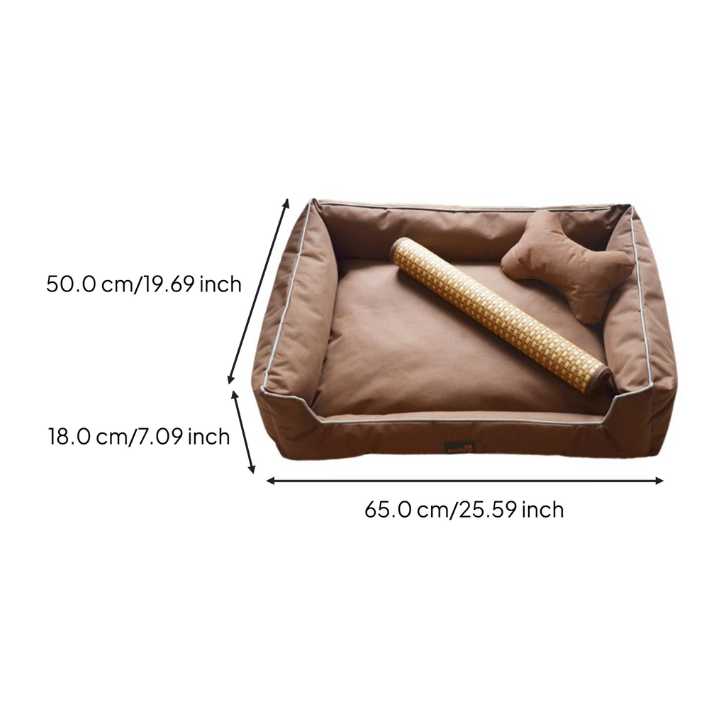 Pet Bed with Removable Cover, Calming, Non-Slip, All-Season