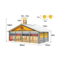 1:87 Scale Car Repair Shop Detailed Scenery Hobby Supplies Requires Assembly