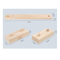 Wooden Balance Bridge Gross Motor Skills Balance Bridge Toy Science Learning Game for Young Children, Preschool