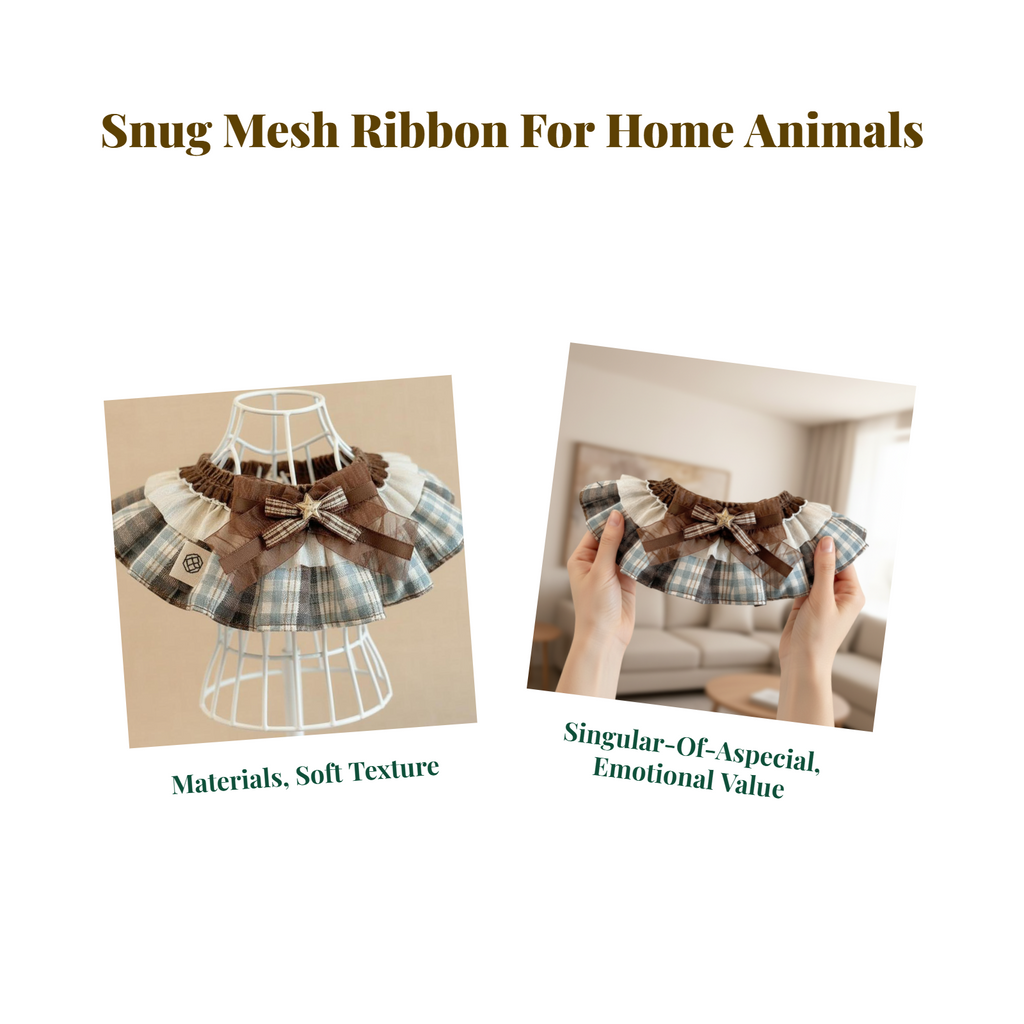 Pet Triangle Bib, Cute Ribbon Tie Adjustable for Small Pets