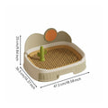 Drawer Pet Toilet Removable Grate Dog Potty Pan Raised Back Panel for Small Dogs