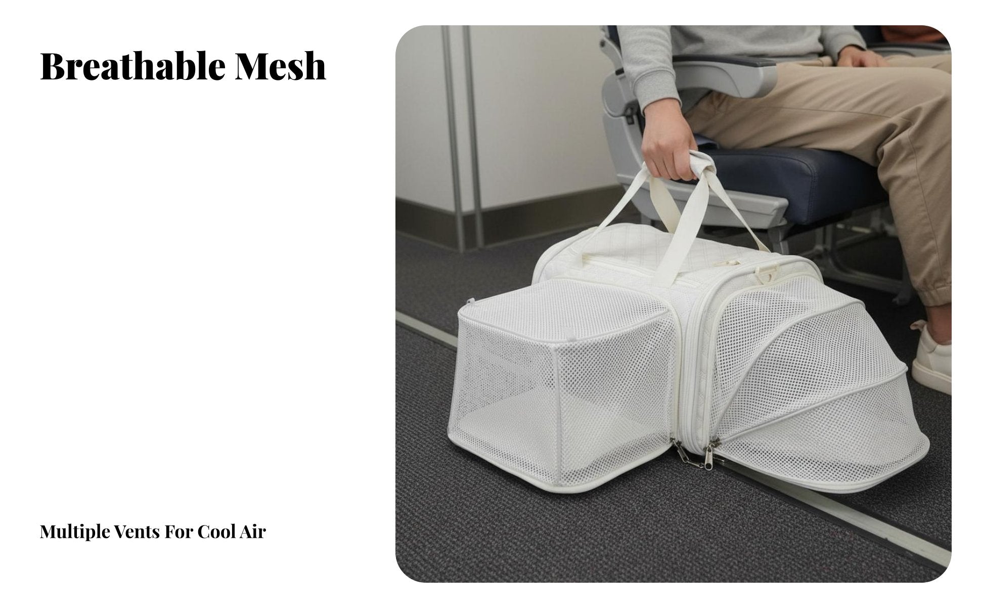 Airline Approved Pet Carrier Large Capacity Soft-Sided Pet Carrier for Car Rides