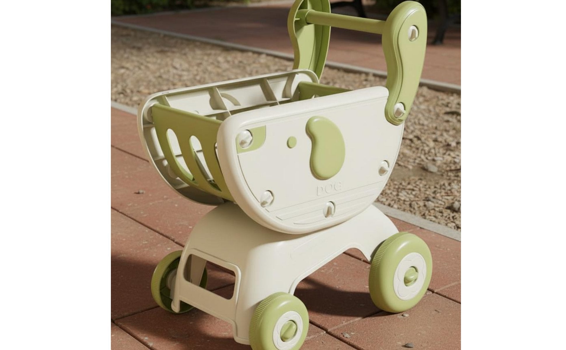 Multi-Functional Baby Stroller Shopping Trolley Anti-Tip Over Kids Grocery Trolley Toy Cute Creature Design for Playroom
