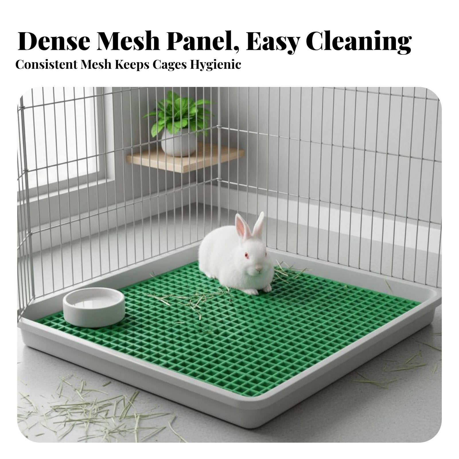 Slatted Footrest mat Non-Slip Surface Hutch Liner cleanable Reusable