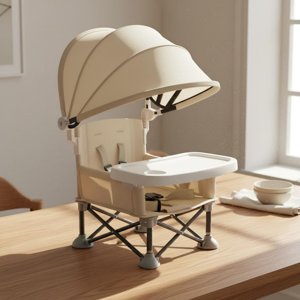 Portable Baby High Chair Lightweight Folding High Chair Sturdy Frame for Outings