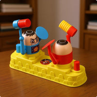 Two-Player Battle Game Push-Button Combat Set Desktop-Sized