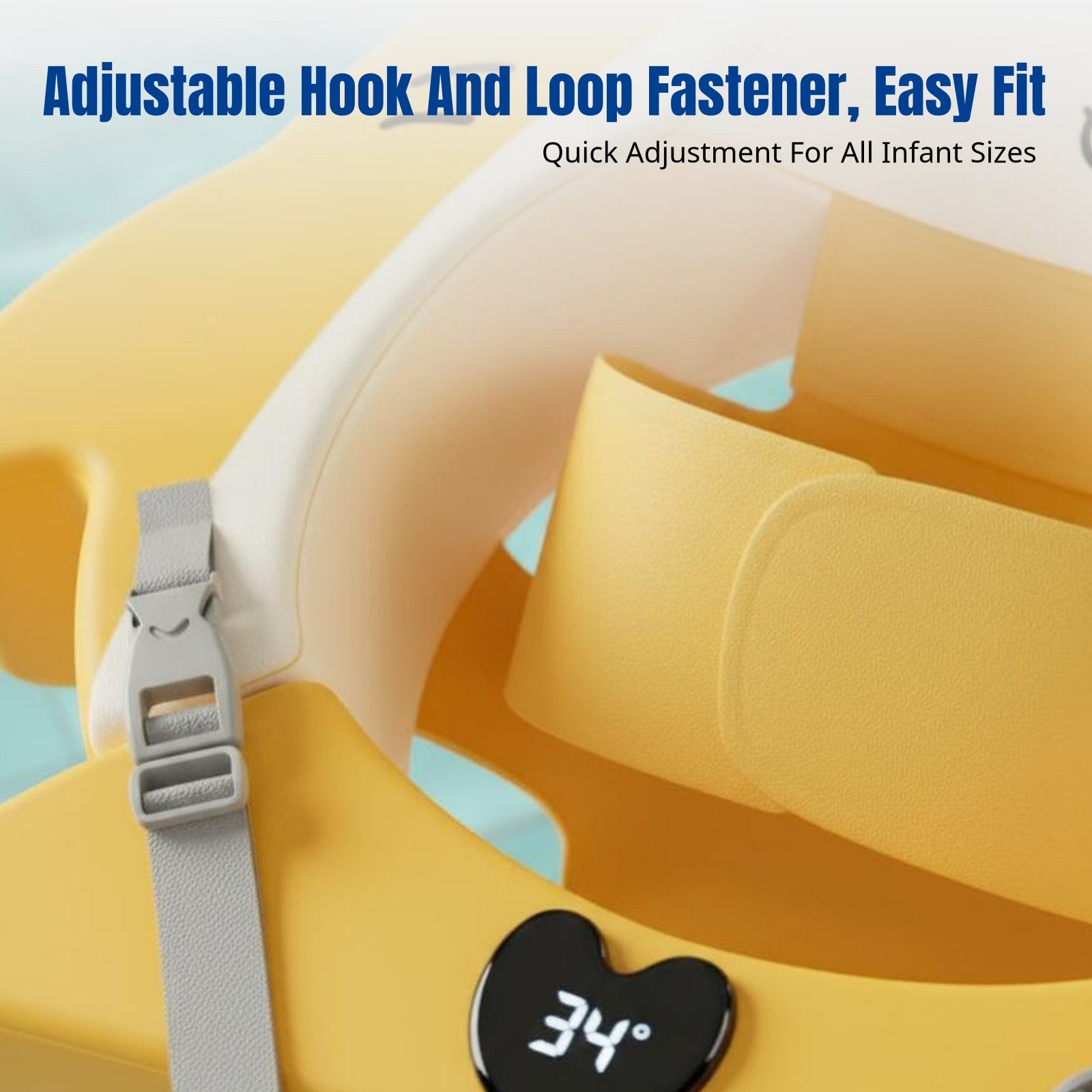 Infant Swimming Ring, Newborn Float, Underarm Support, Non-Inflatable, Adjustable Strap Design