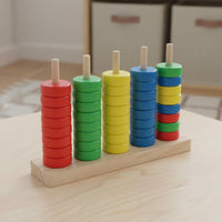 Color Sorting Bead Board Hand-Eye Coordination Preschool Counting Board