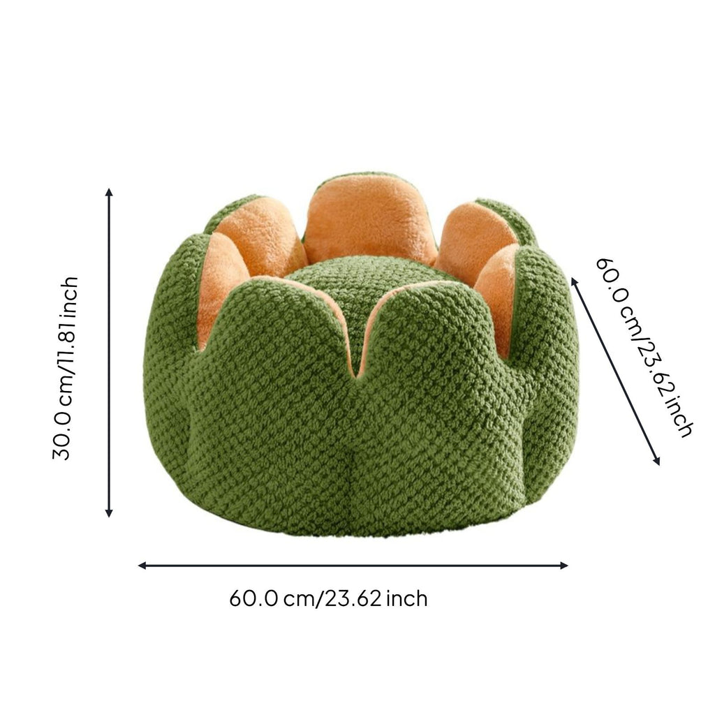 Self-warming cat bed, removable pad
