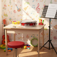 Double-Sided Drum Pad Stable Tripod Base Drum Practice Pad with Represent Kids
