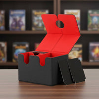 Leader Deck Box Portable Double Deck Box Secure Trading Card Case Anti-Slip Texture Collectible Storage Scuff Resistant