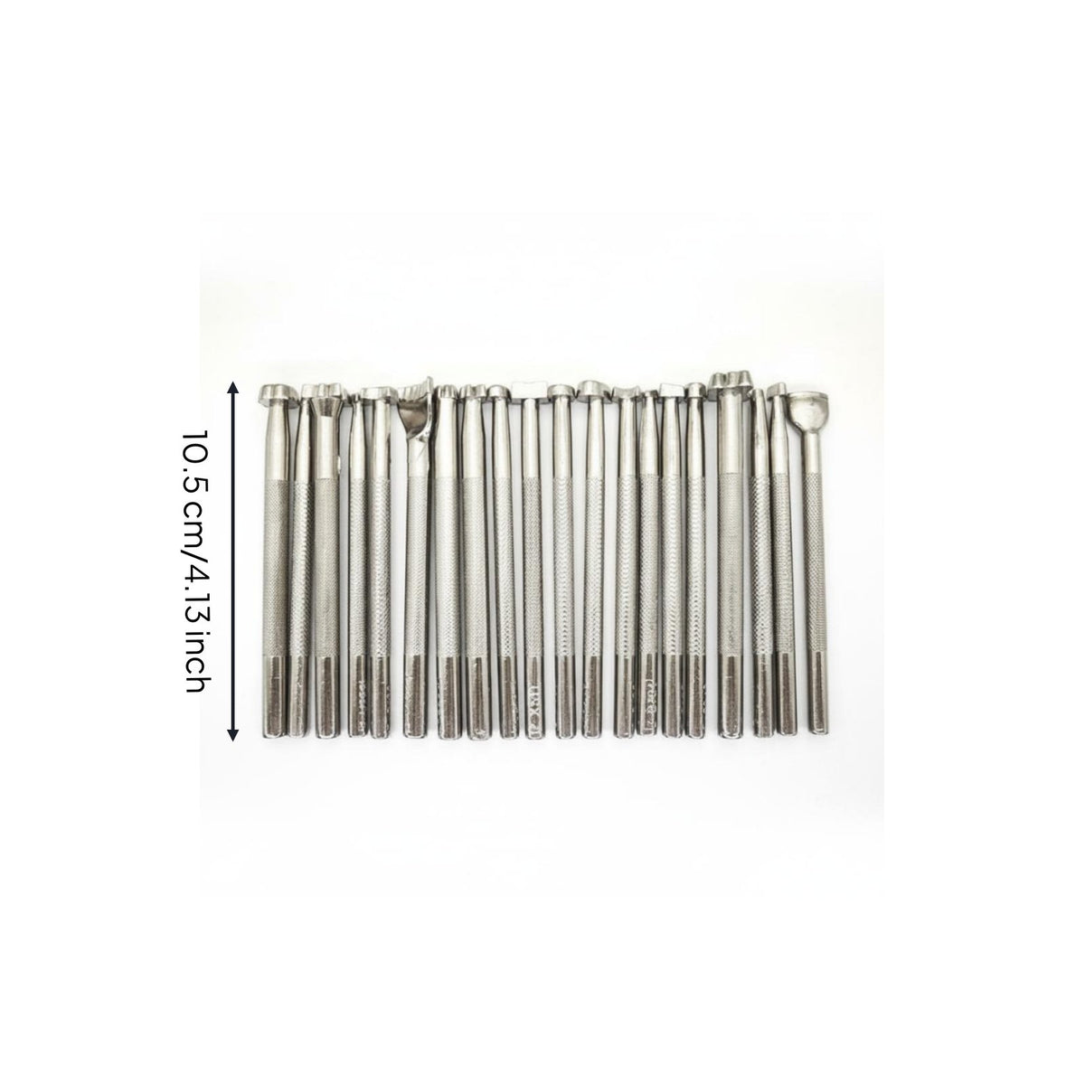 20 Pieces Ceramic Stamping Tool Set Metal Pottery Embossing Tool Easy to Clean