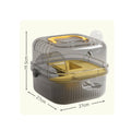 Transparent Small Pet Carrier 360° Panoramic View Hamster Travel Carrier