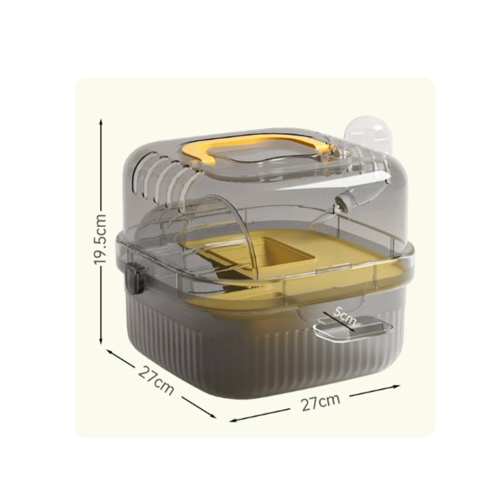 Transparent Small Pet Carrier 360° Panoramic View Hamster Travel Carrier