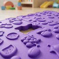 8 Pieces Sensory Foot Mat Raised Silicone Massage Mat Easy to Clean
