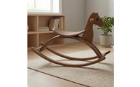 Wooden Rocking Horse Sturdy Solid Wood Rocking Horse Smooth Young Child Riding Toy for Children, Kids