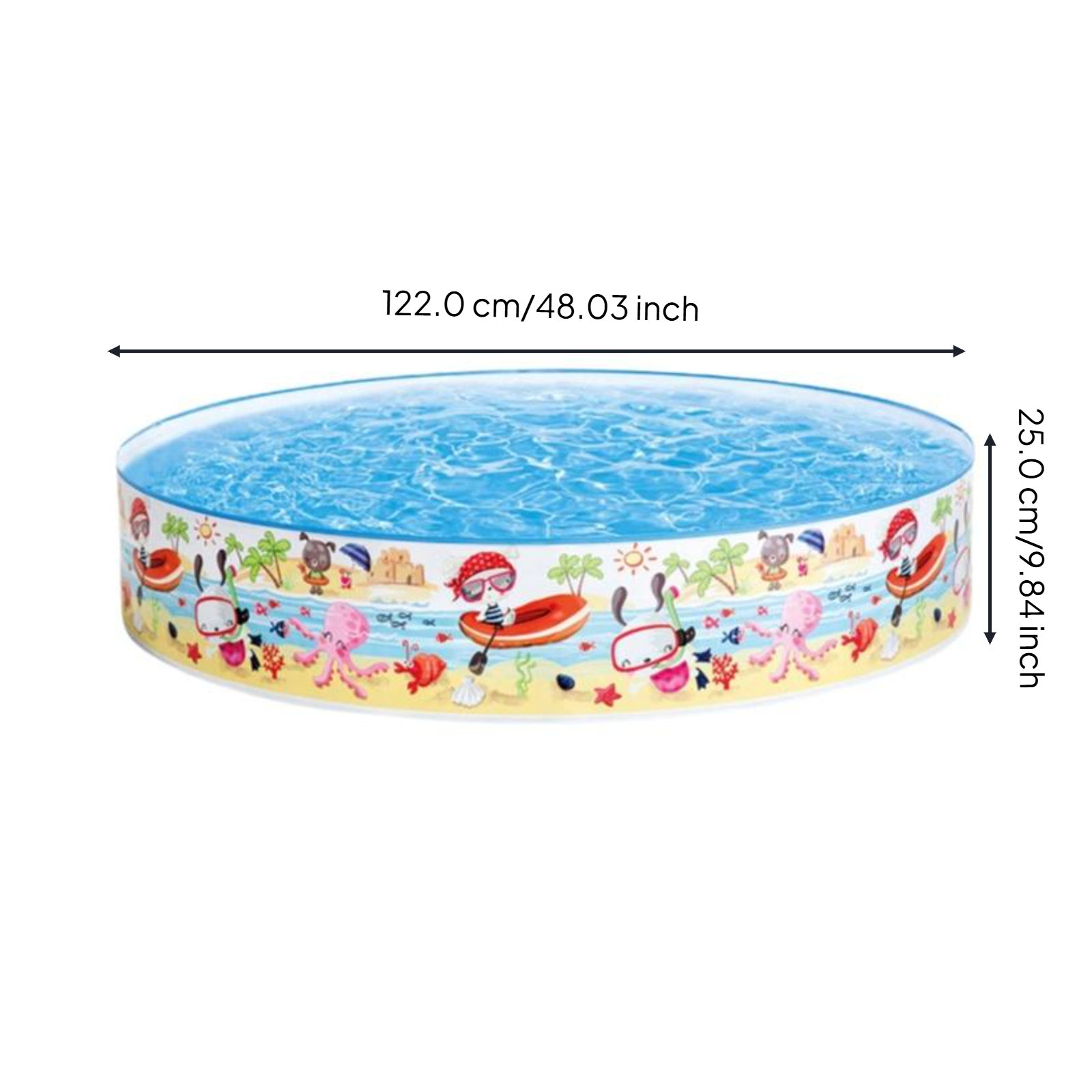 Foldable Hard Plastic Dog Pool, Leak-Resistant, Portable