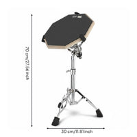 12 Inch Drum Practice Pad Set Noise Reducing 12 Inch Drum Practice Pad
