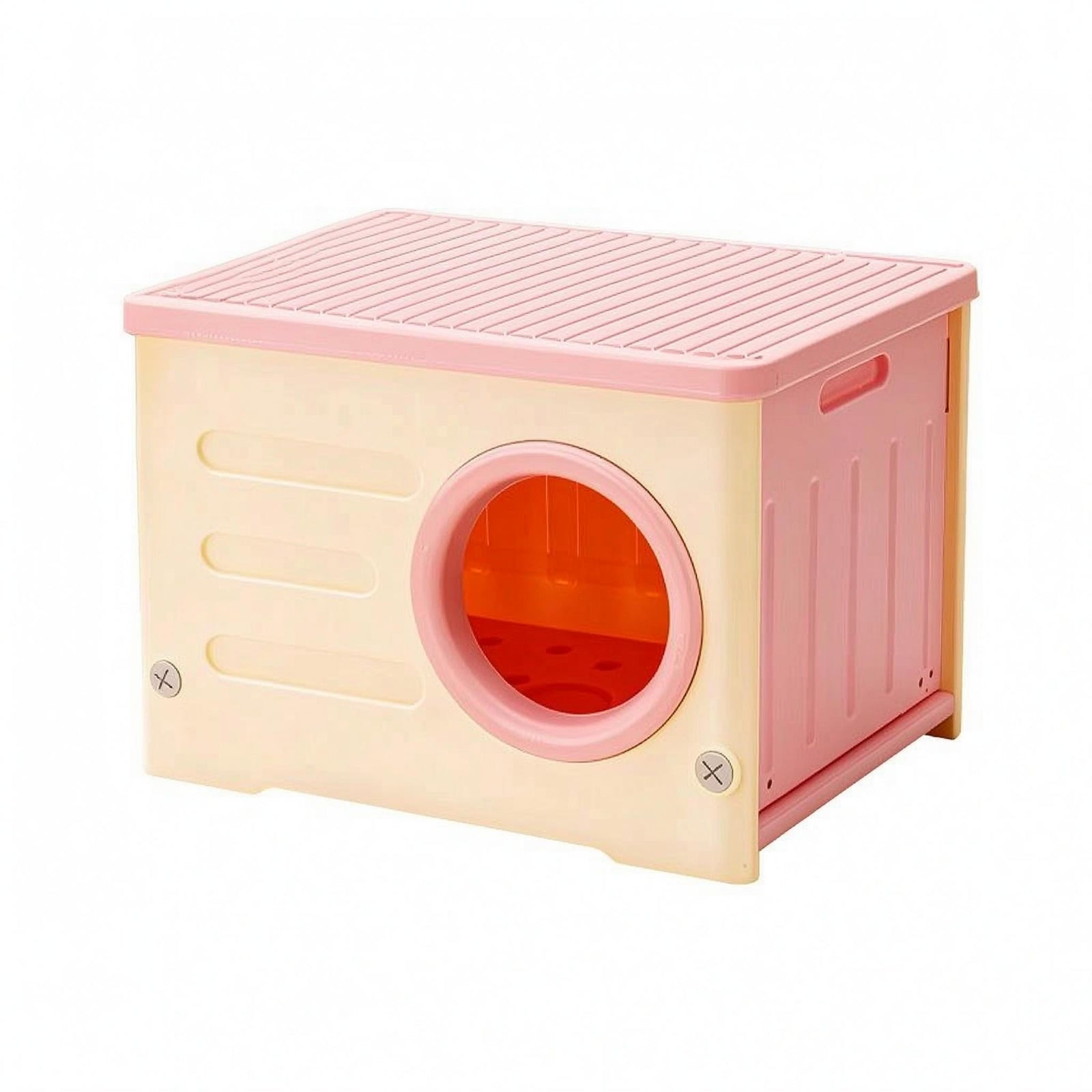 Plastic Pet House Ribbed Roof Raised Pet House High Sidewall