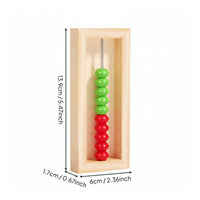 Single-Row Abacus Educational Horizontal Abacus Smooth Sliding Beads Bead Counter Toy for Preschoolers, Classroom